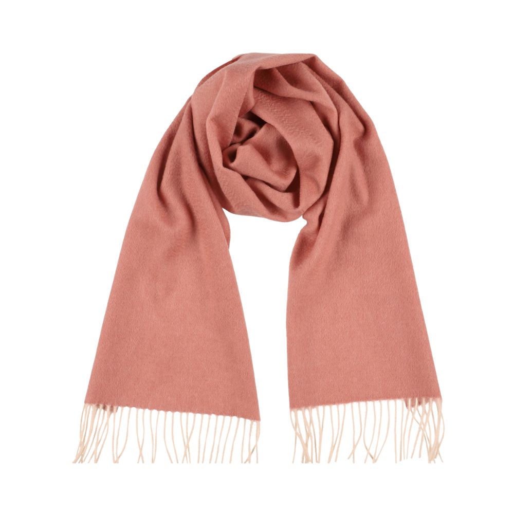 Effen poederroze cashmere sjaal voor dames Parijs (4)