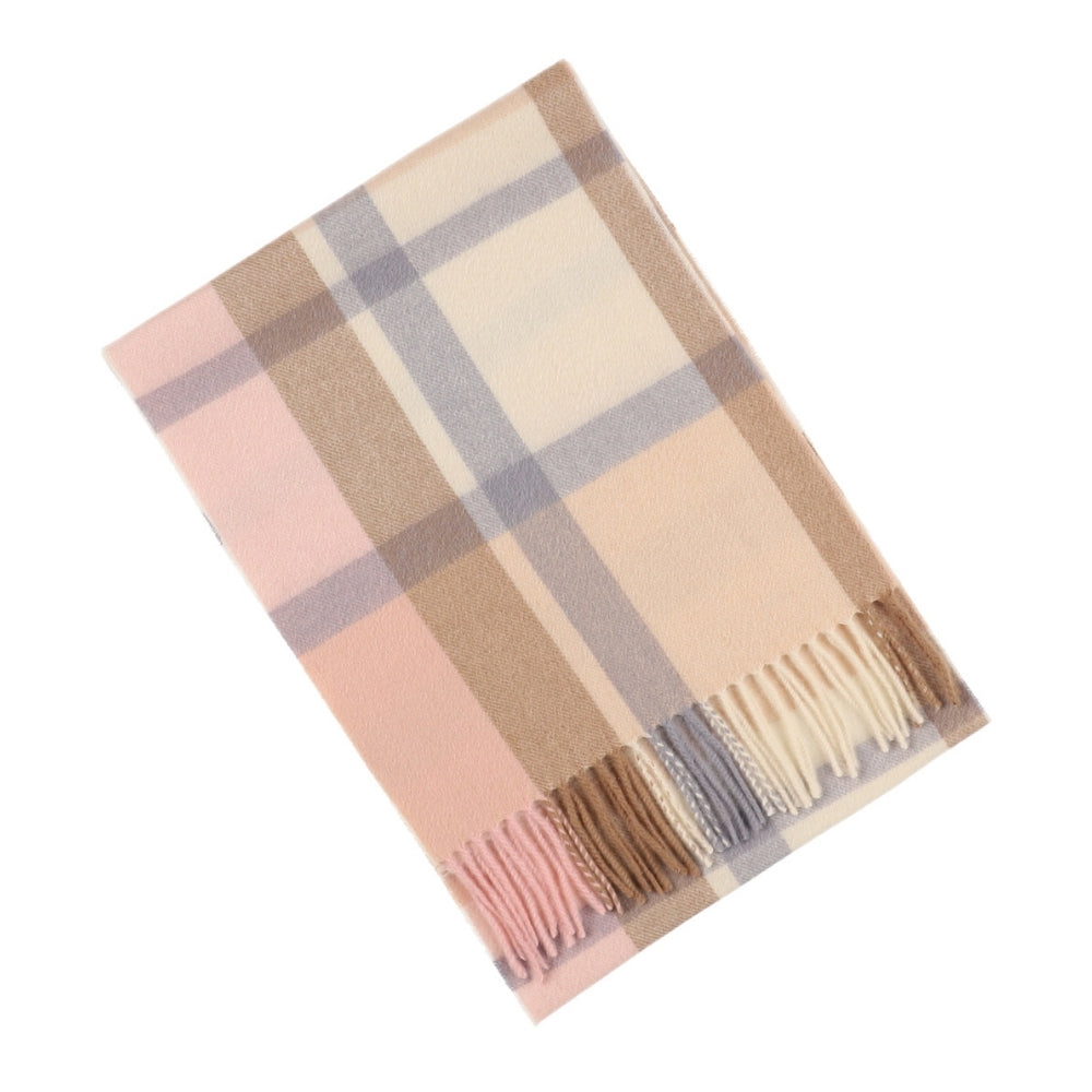 Geruite sjaal van 100% wol in het beige – Londen (6)