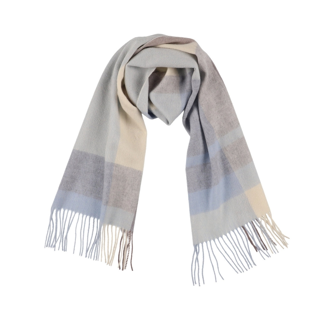 Geruite sjaal van 100% wol in het blauw – Londen (4)