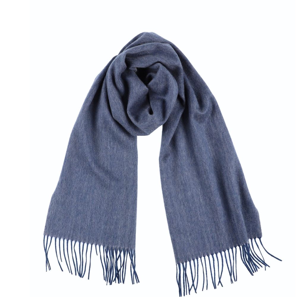 Blauwe sjaal van 100% cashmere voor dames Parijs (4)