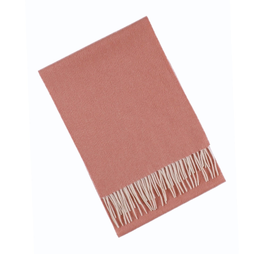 Effen poederroze cashmere sjaal voor dames Parijs (6)