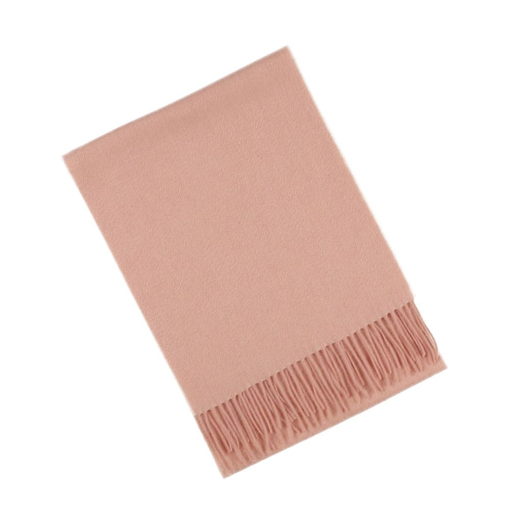 Effen lichtroze cashmere sjaal voor dames Parijs (6)