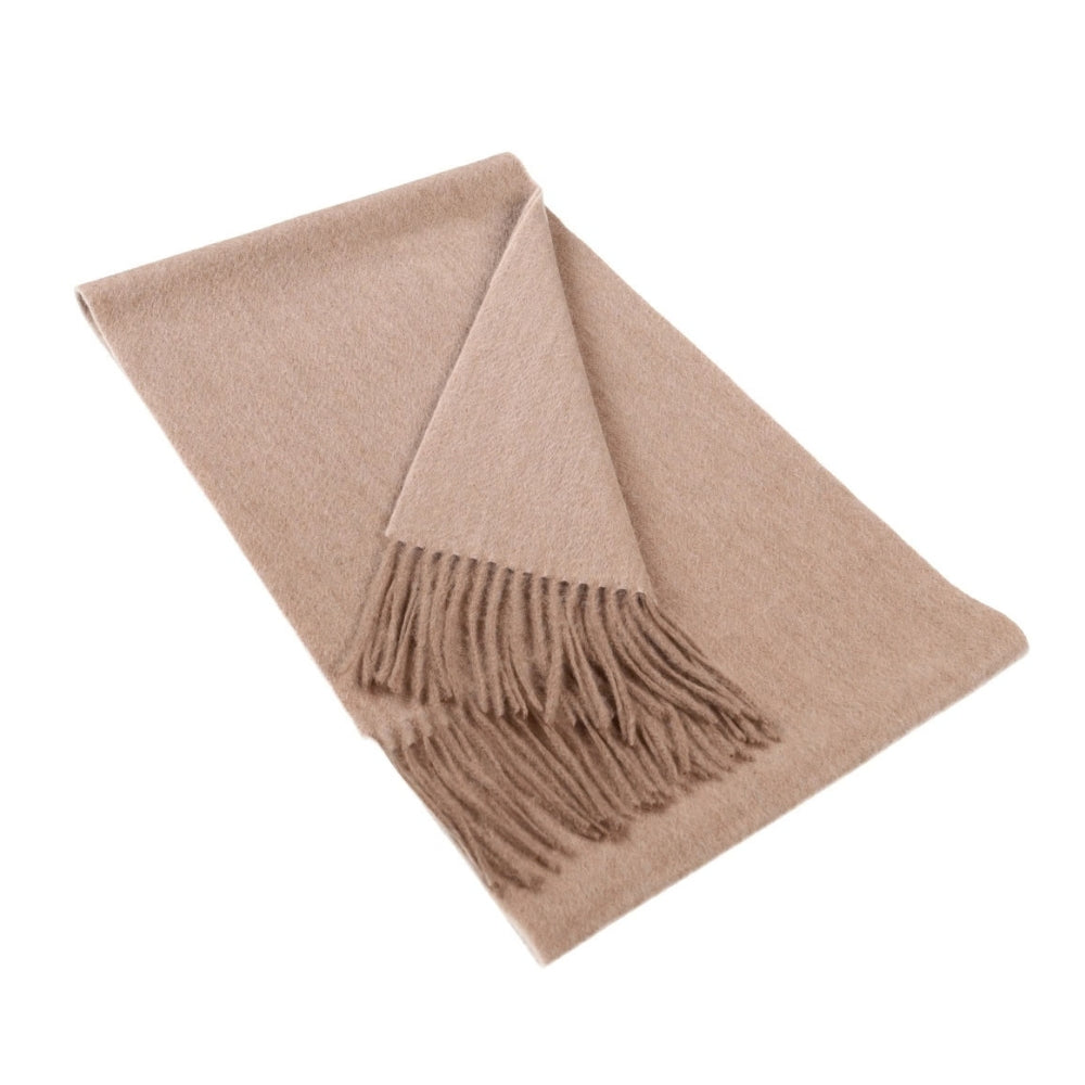 Effen beige cashmere sjaal voor dames Parijs (1)