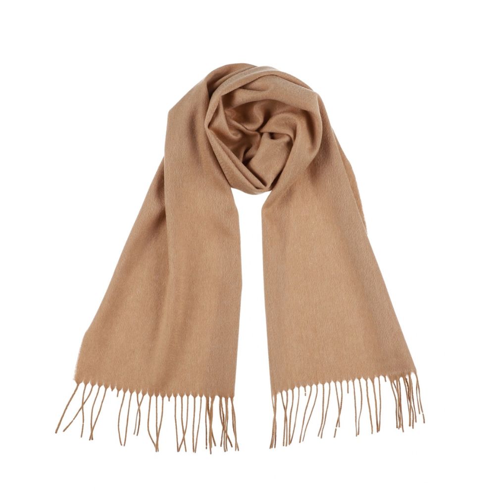 Lichtbeige cashmere wintersjaal voor dames Parijs (4)